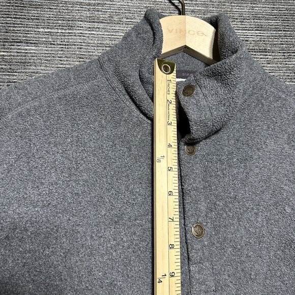 Fjall Raven Men's L Gray 1/4 Snap Button Ovik Fleece Sweater 81469 - Picture 7 of 15